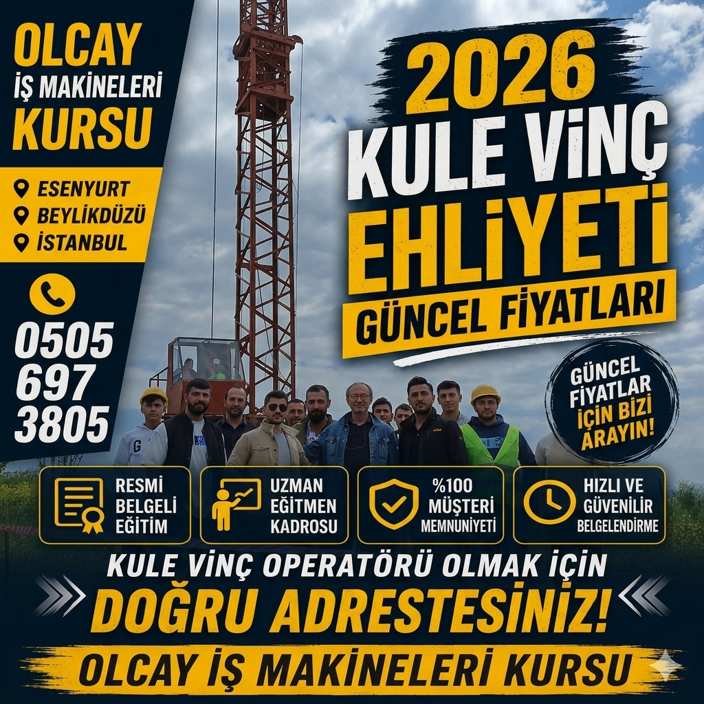 En yakın kule vinç ehliyeti sınavı